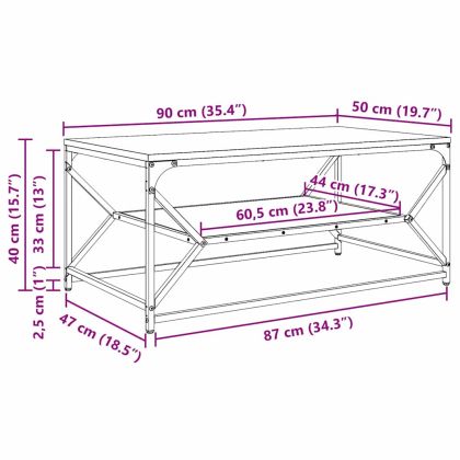 Масичка за кафе Димян дъб 90 x 50 x 40 cm