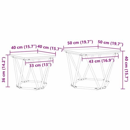 Комплект помощни маси 2 pcs Димян дъб