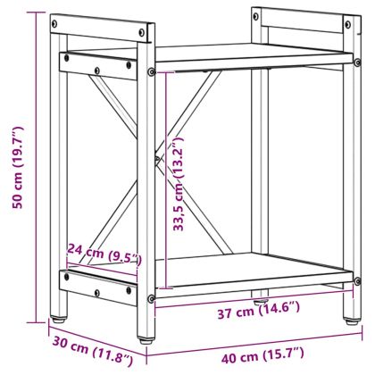 Рафт за книги Старо дърво 40 x 30 x 50 cm Инженерно дърво