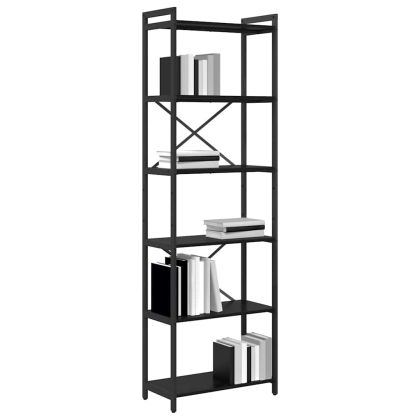 Рафт за книги 60 x 30 x 189,5 см Инженерна дървесина Черния дъб