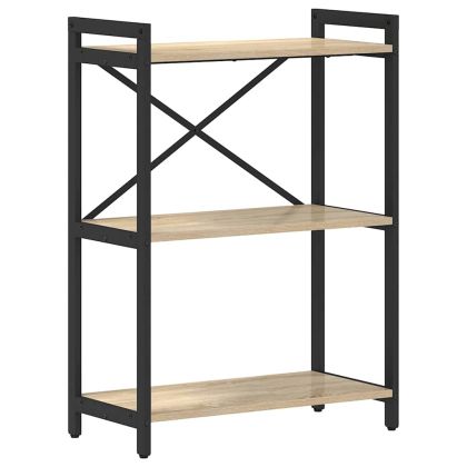 Рафт за книги 60 x 30 x 85 cm Инженерна дървесина Сонома дъб