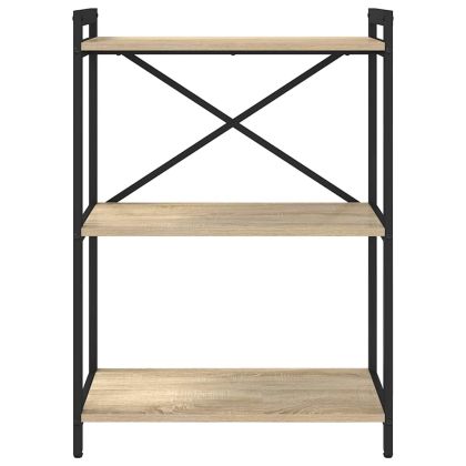 Рафт за книги 60 x 30 x 85 cm Инженерна дървесина Сонома дъб