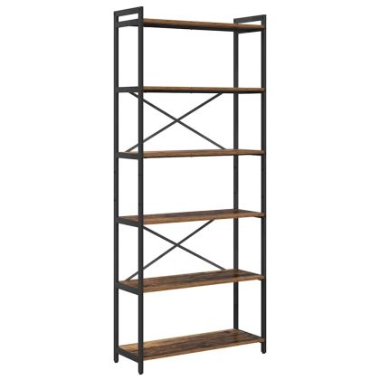 Рафт за книги 80 x 30 x 189,5 см Инженерна дървесина