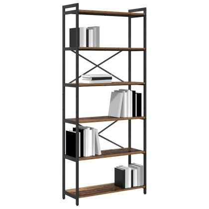 Рафт за книги 80 x 30 x 189,5 см Инженерна дървесина
