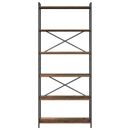 Рафт за книги 80 x 30 x 189,5 см Инженерна дървесина