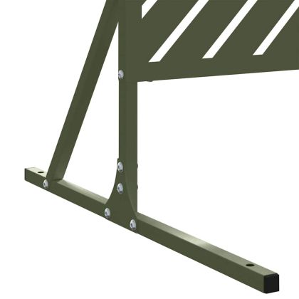 Екран за уединение Маслинено 100 x 50 x 180 см Стомана