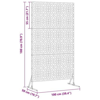Екран за уединение 100 x 50 x 180 см Поцинкована стомана