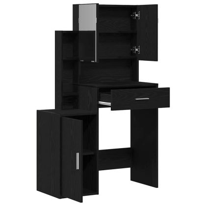 Тоалетка с чекмедже Черния дъб 80 x 35 x 132 см Инженерно дърво