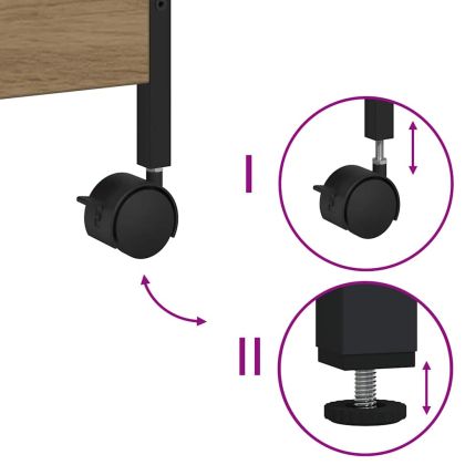 Кухненска количка Дъб 50 x 30 x 70 см Инженерно дърво