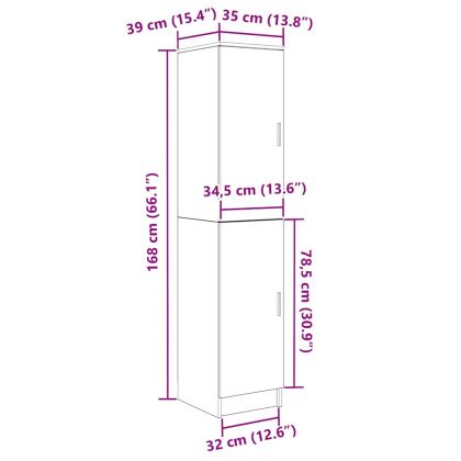 Висок шкаф Димян дъб 35 x 39 x 168 см