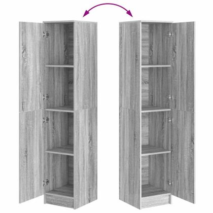 Висок шкаф Сив Сонома 35 x 39 x 168 см