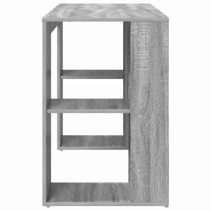 Бюро с рафт Сив Сонома 130 x 50.5 x 75 см Инженерно дърво