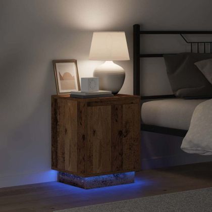 Нощен шкаф 2 pcs Старо дърво 39 x 34,5 x 50 см Инженерно дърво