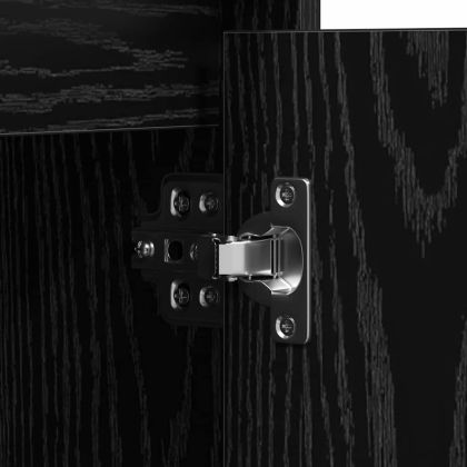 LED конзолна маса Черния дъб 71 x 34,5 x 75 см Инженерно дърво