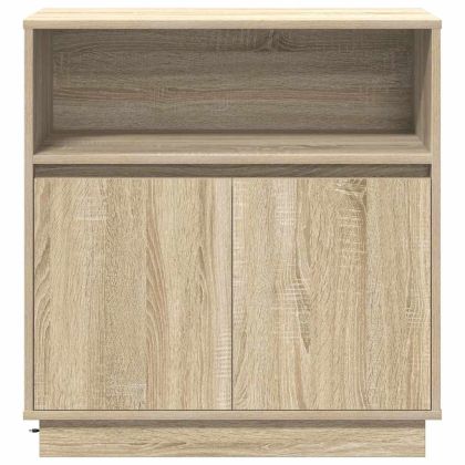 LED конзолна маса Сонома дъб 71 x 34,5 x 75 см Инженерно дърво