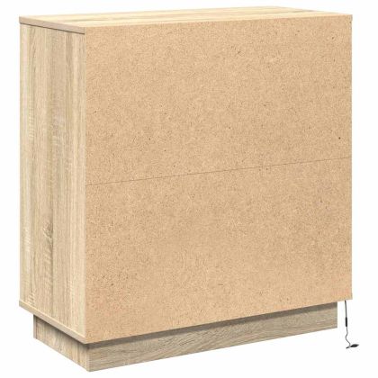 LED конзолна маса Сонома дъб 71 x 34,5 x 75 см Инженерно дърво