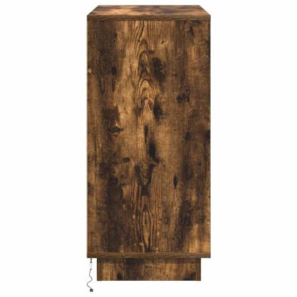 LED конзолна маса Димян дъб 71 x 34,5 x 75 см Инженерно дърво