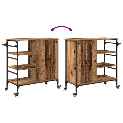 Кухненска количка Старо дърво 87.5 x 39 x 84.5 см