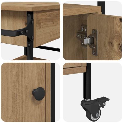 Кухненска количка Дъб 56 x 43 x 89,5 см Инженерно дърво