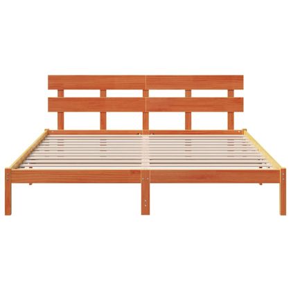 Рамка за легло Кафяво 180 x 200 cm Масивна борова дървесина