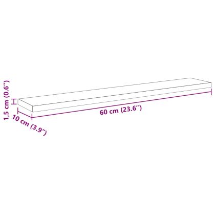 Етажерка Борд 3 нива 4 бр. 60 x 10 x 1,5 cm Инженерна дървесина