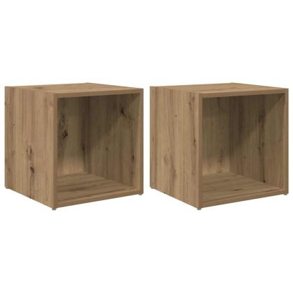 Комплект ТВ шкаф 2 pcs Дъб 37 x 35 x 37,5 см Инженерно дърво