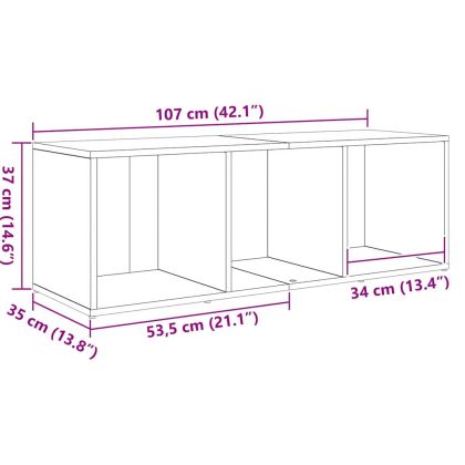 Комплект ТВ шкаф Кафяво 72 x 35 x 37 см Инженерно дърво