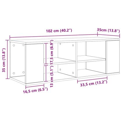 Комплект ТВ шкаф Черния дъб 102 x 35 x 35 cm Инженерно дърво