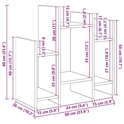 Страничен шкаф Старо дърво 60 x 26 x 60 см Инженерно дърво