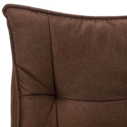 Масажен офис стол, кафяв, текстил