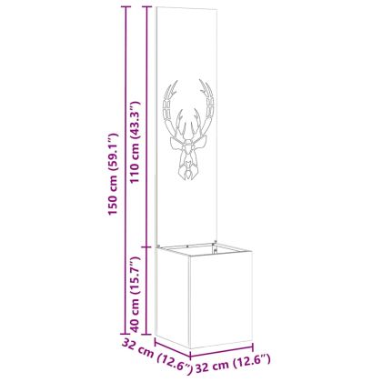 Екран за градинска неприкосновеност Черно 32 x 32 x 150 см
