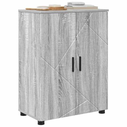 Шкаф за баня Сив Сонома 60 x 35 x 80 см