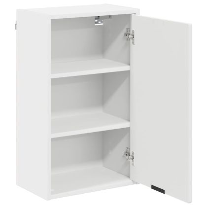 Шкаф за баня Бяло 39 x 23,5 x 65 см Инженерно дърво & Метал