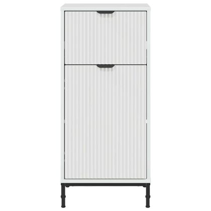 Шкаф за баня Бяло 39,5 x 36 x 88 см Инженерно дърво & Метал