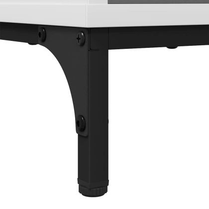 Шкаф за баня Бяло 39,5 x 36 x 88 см Инженерно дърво & Метал