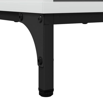 Служебен шкаф Лъскаво бяло 69,5 x 33 x 82 см Инженерно дърво