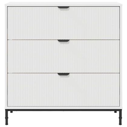 Служебен шкаф с чекмедже Бяло 79,5 x 33 x 82 см Инженерно дърво