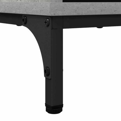 Служебен шкаф Циментено сиво 79,5 x 33 x 82 см Инженерно дърво