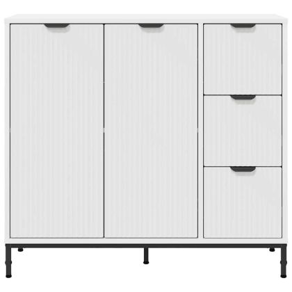 Служебен шкаф с чекмедже Бяло 89,5 x 33 x 82 см Инженерно дърво