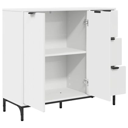 Служебен шкаф с чекмедже Бяло 89,5 x 33 x 82 см Инженерно дърво