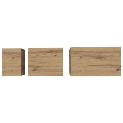 Масичка за кафе 3 pcs Дъб Инженерно дърво