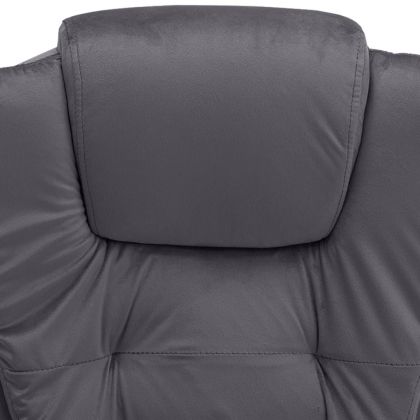 Офис стол, тъмносив, кадифе