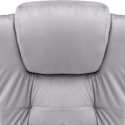 Офис стол, светлосив, кадифе