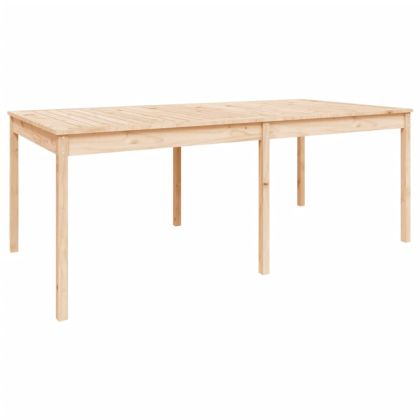 Градински трапезен комплект от 11 части, бор масив