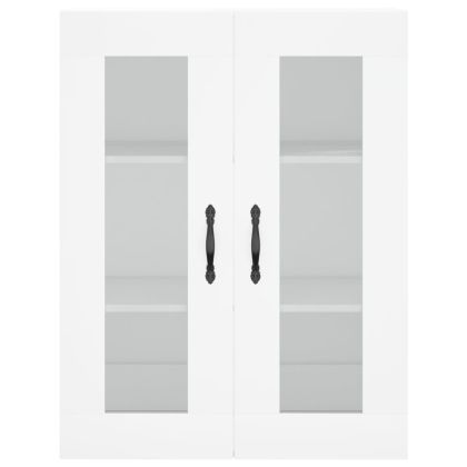 Висок шкаф, бял, 69,5x34x180 см, инженерно дърво