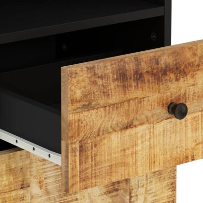 Комплект мебели за баня, 5 части, масивна мангова дървесина