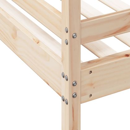Двуетажно легло, 80x200/120x200 см, борово дърво масив