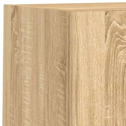 ТВ стенни модули с LED, 6 части, сонома дъб, инженерно дърво