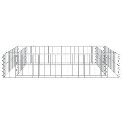 Габион повдигната леха, поцинкована стомана, 100x100x20 см
