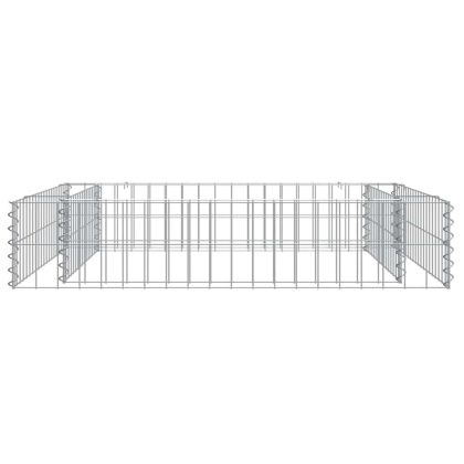 Габион повдигната леха, поцинкована стомана, 100x100x20 см